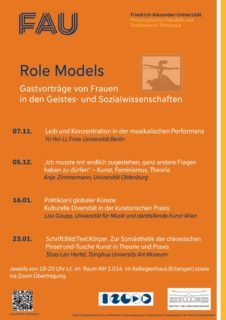Zum Artikel "FAU: »Role Models. Gastvortragsreihe von Frauen in den Geistes- und Sozialwissenschaften« – nächster Termin: 5. Dezember 2022"