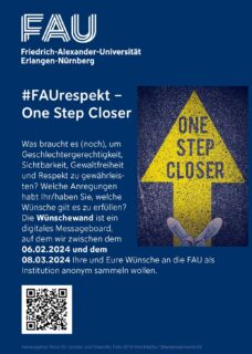 Zum Artikel "Call for Participation: #FAUrespekt – One Step Closer: Digitale »Wünschewand« online"