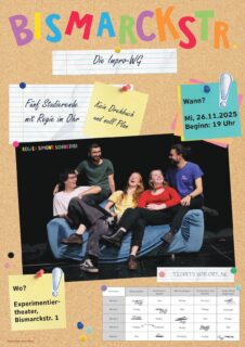 Zum Artikel "Experimentiertheater: »Bismarckstraße – Die Impro-WG« am 26. November, 19 Uhr"